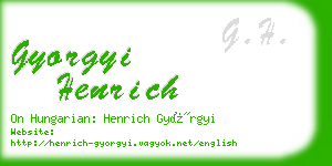 gyorgyi henrich business card